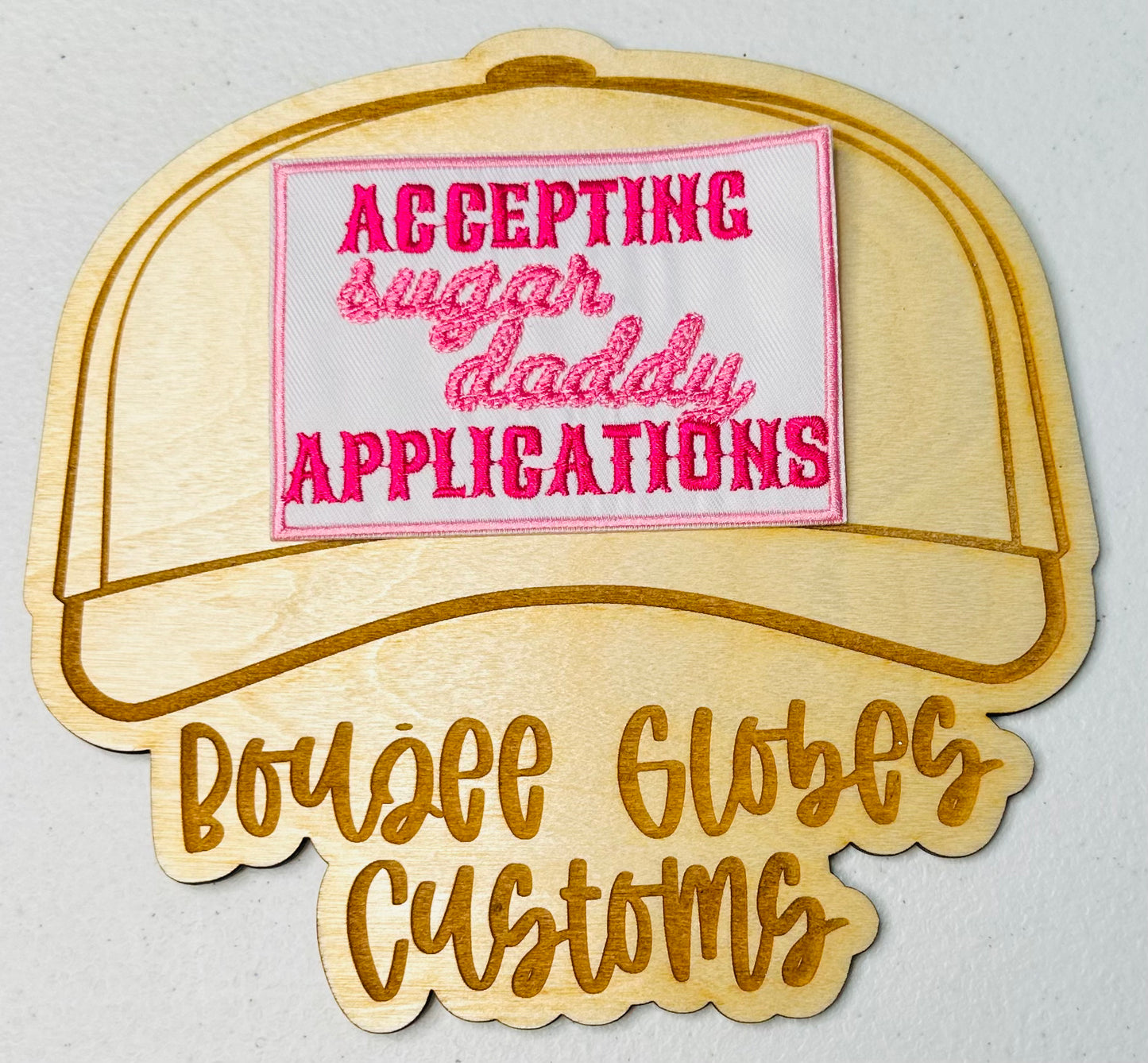 Embroidered Accepting Sugar Daddy Applications Iron On Hat Patch
