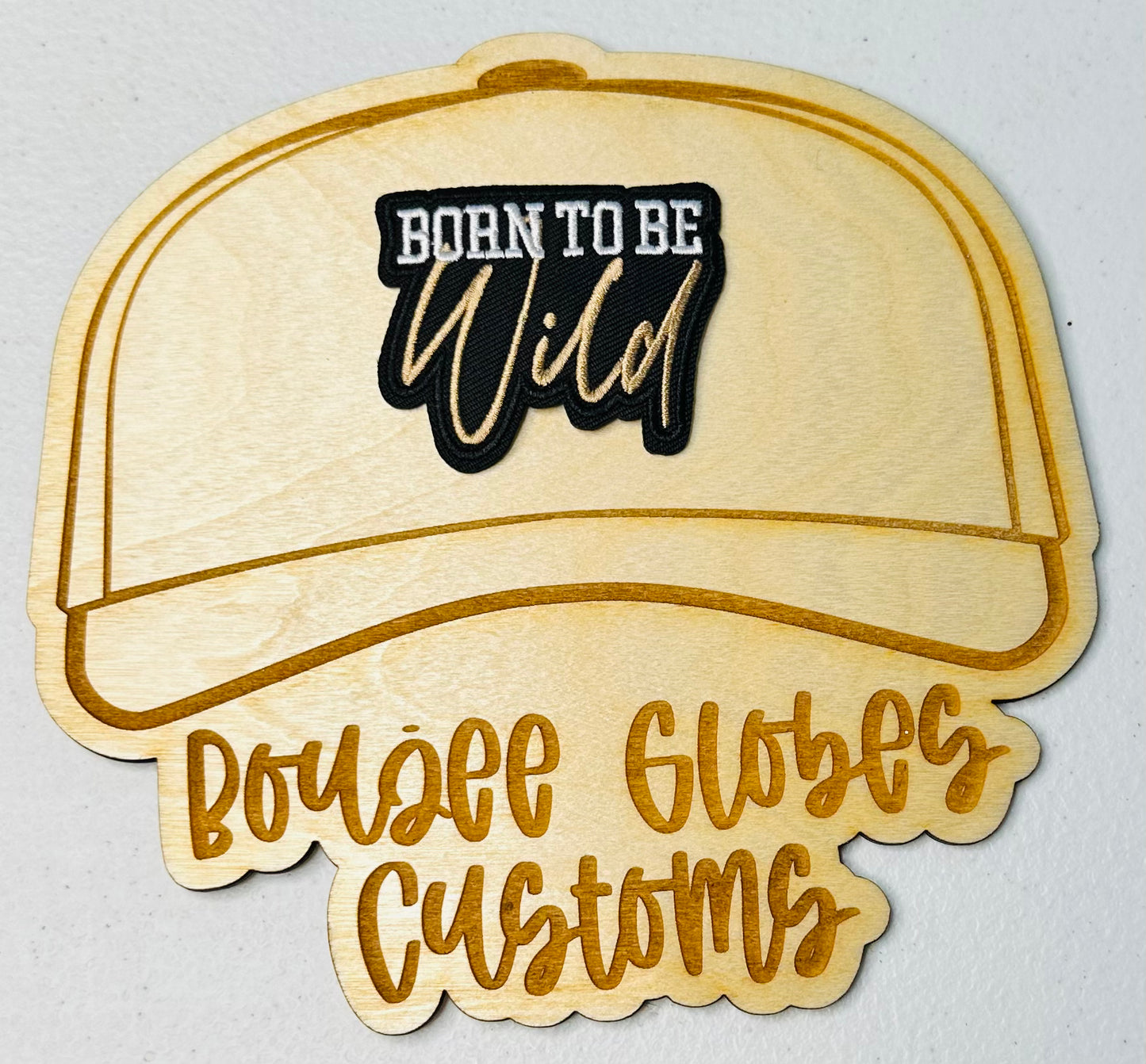 Embroidered Born To Be Wild Iron On Hat Patch