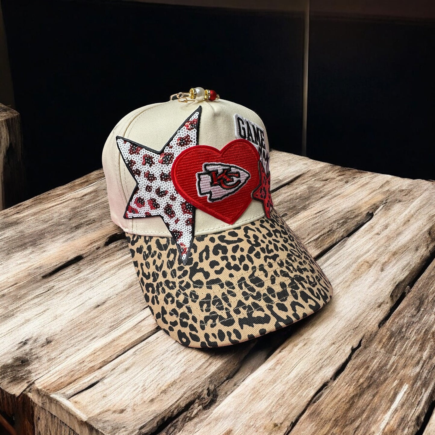KC Chiefs Leopard Trucker Hat