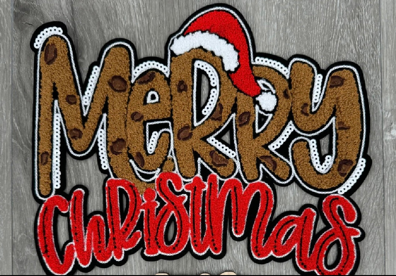 Chenille and Sequined Iron On Shirt Patches