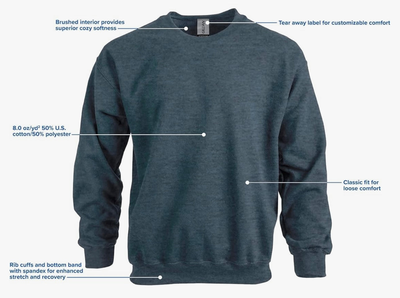 Dark gray crew sweatshirt