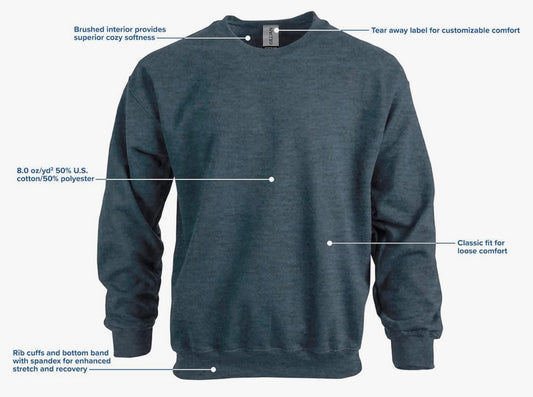 Dark gray crew sweatshirt