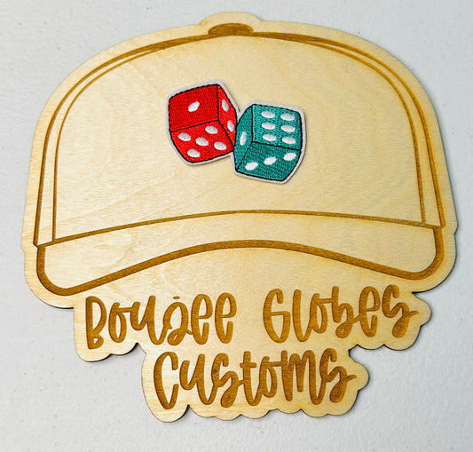 Embroidered Dice Iron On Hat Patch