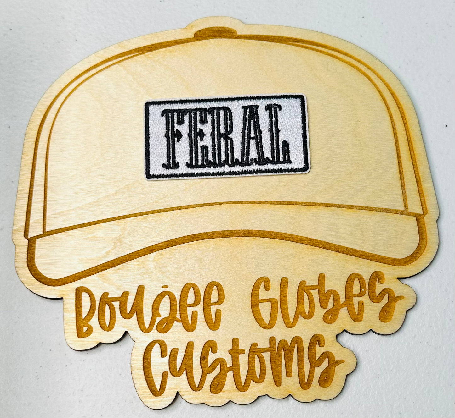 Embroidered Feral Iron On Hat Patch