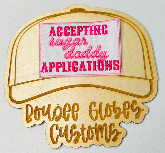 Embroidered Accepting Sugar Daddy Applications Iron On Hat Patch