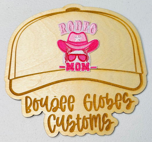 Embroidered Rodeo Mom Iron On Hat Patch