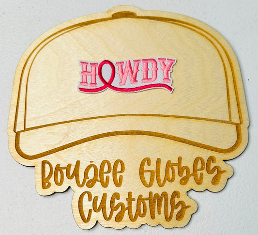 Embroidered Howdy Iron On Hat Patch