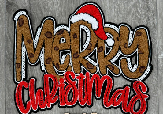 Merry Christmas Cookie Chenille Patch