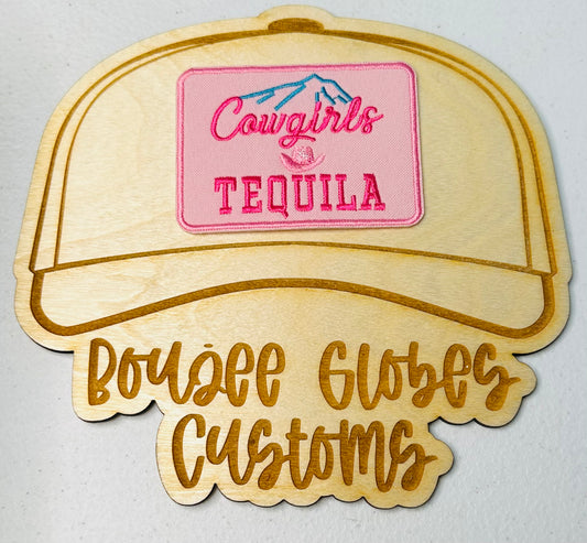Embroidered Cowgirls Tequila Iron On Hat Patch