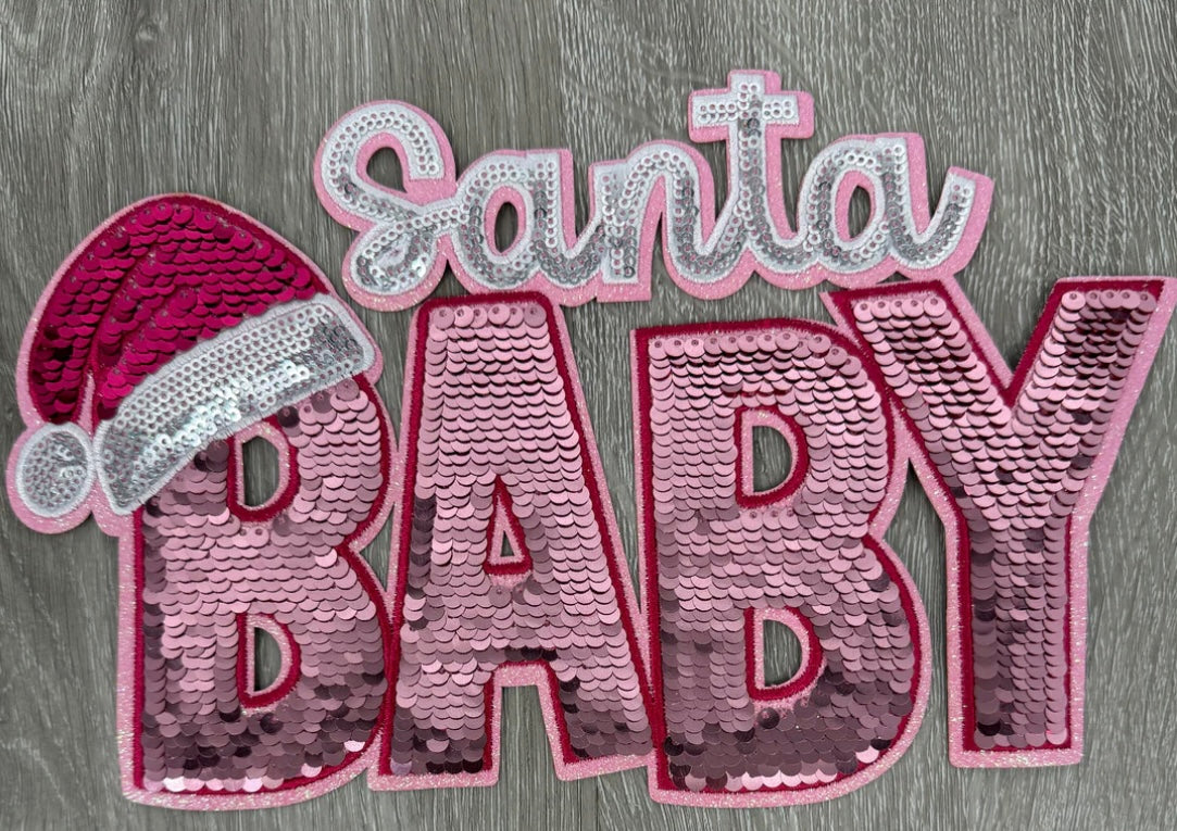 Santa Baby Sequin Patch