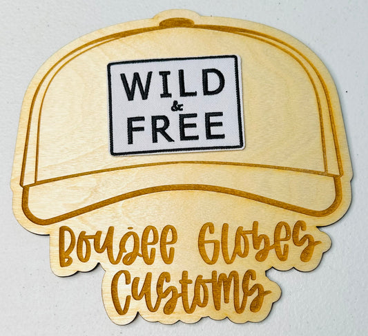 Embroidered Wild and Free Iron On Hat Patch