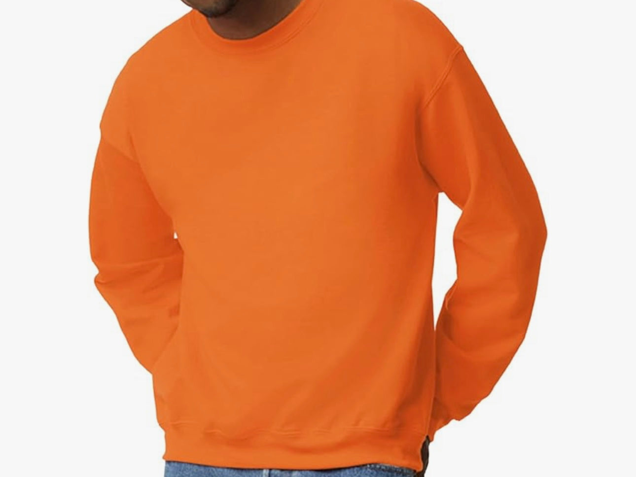 Bright Neon Orange Crew Sweatshirt