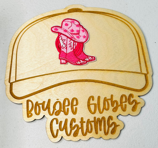 Embroidered Cowgirl Boots/Hat Iron On Hat Patch