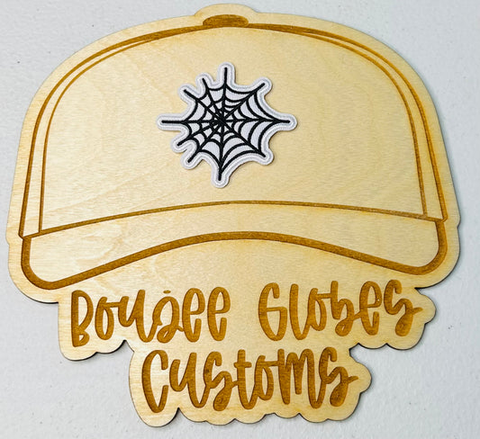 Embroidered Cobweb Iron On Hat Patch
