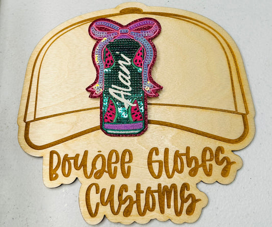 Sequined Watermelon Alani Iron On Hat Patch