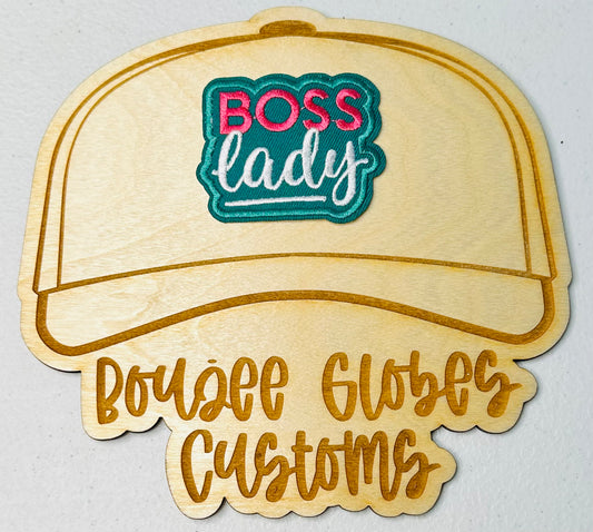 Embroidered Boss Lady Iron On Hat Patch