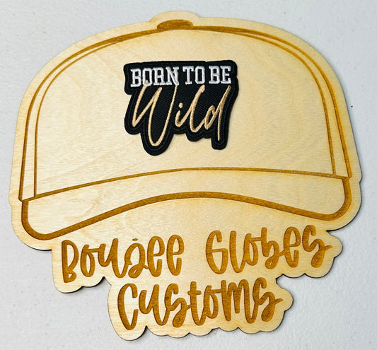 Embroidered Born To Be Wild Iron On Hat Patch