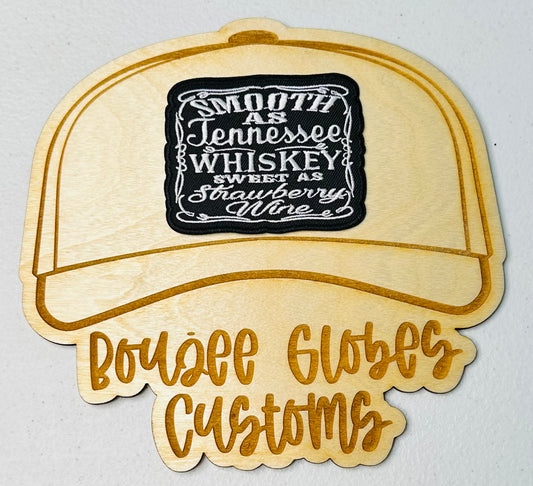 Embroidered Smooth As Tennessee Whiskey Iron On Hat Patch