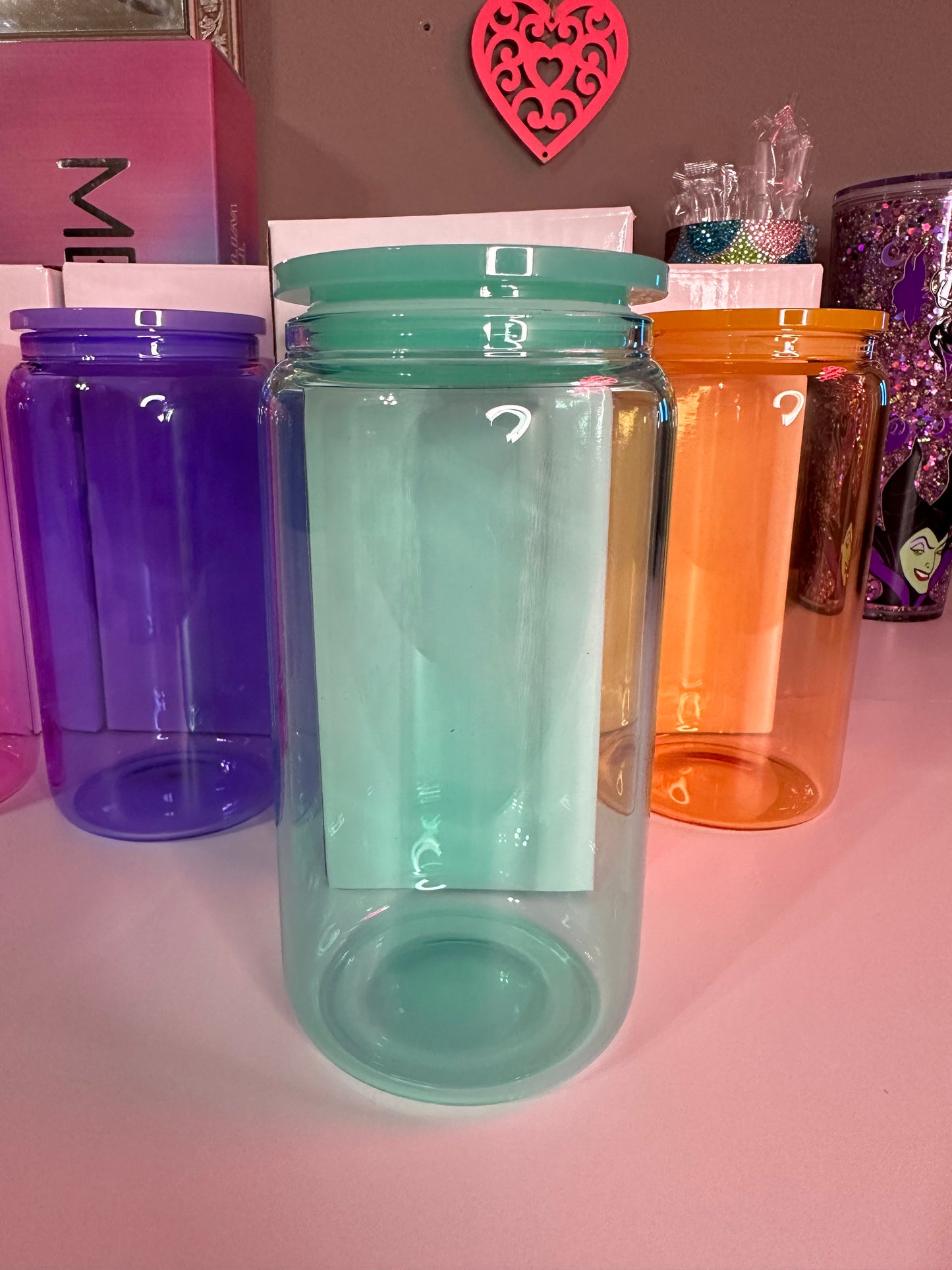 16oz Teal Color Glass Libby Tumbler