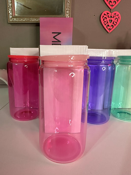 16oz Pink Color Glass Libby Tumbler